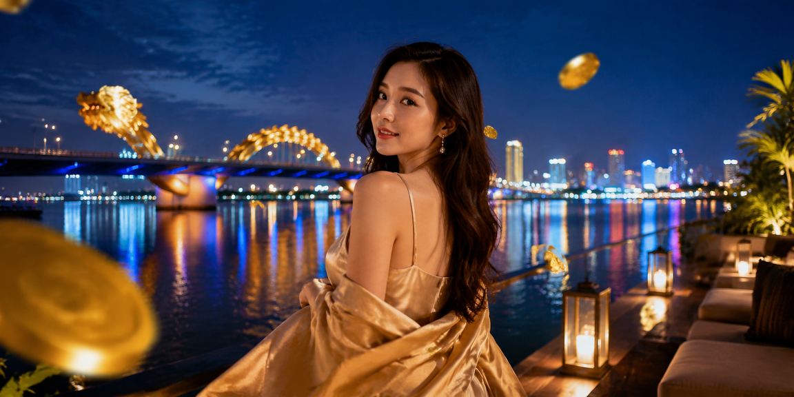 Cảnh bãi biển Đà Nẵng và trò chơi baccarat